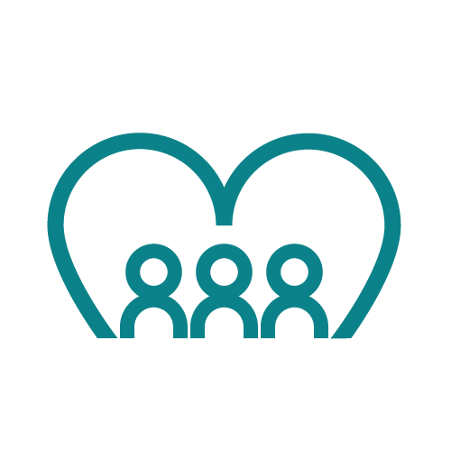 Three people heart icon